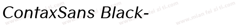 ContaxSans Black字体转换